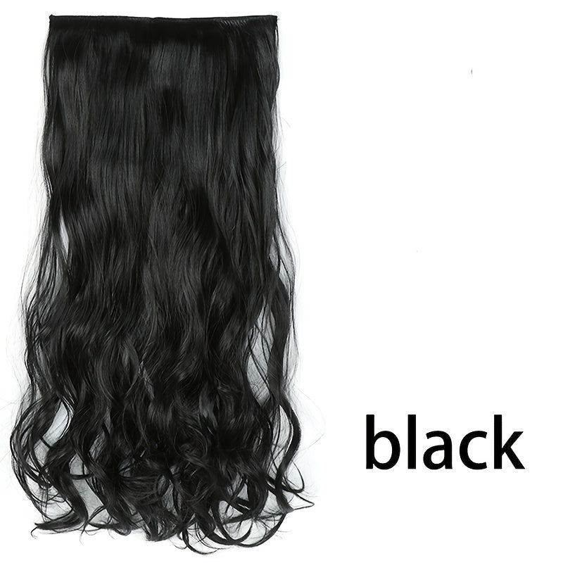 Long Curly Clip-In Hair Extension Seamless Double Weft 5 Clips
