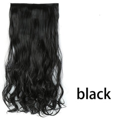 Long Curly Clip-In Hair Extension Seamless Double Weft 5 Clips