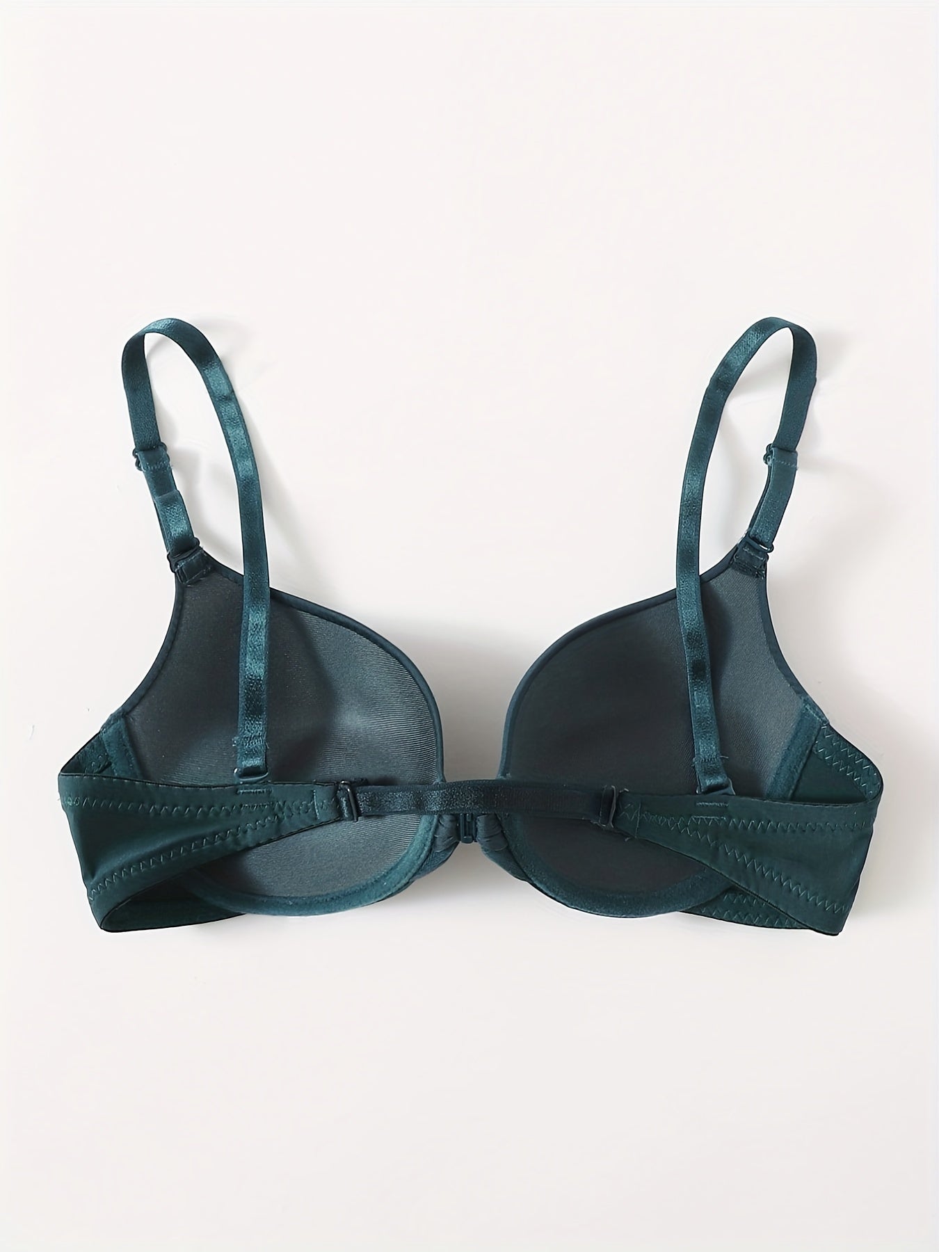 3 Sets Front Buckle Push Up Bras Comfy & Breathable T Shirt Bra Women's Lingerie