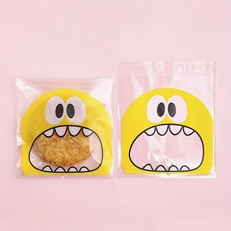 100pcs Cartoon Graphic Resealable Packaging Bag for Snacks Nuts Seeds Candy