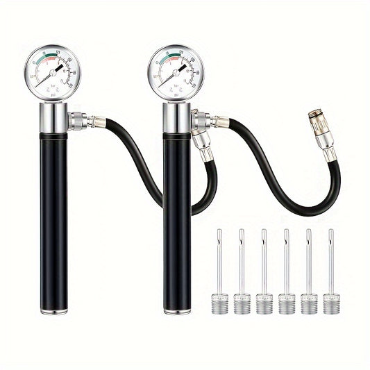 Ball Pump With Pressure Gauge For Sports Ball Portable Air Pump