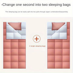 Durable Sleeping Bag for Two with Detachable Pillow