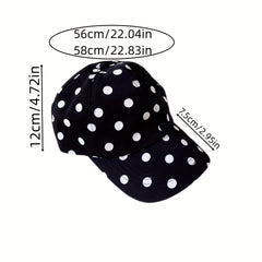 Polka Dot Print Baseball Cap Lightweight Adjustable Sun Hat
