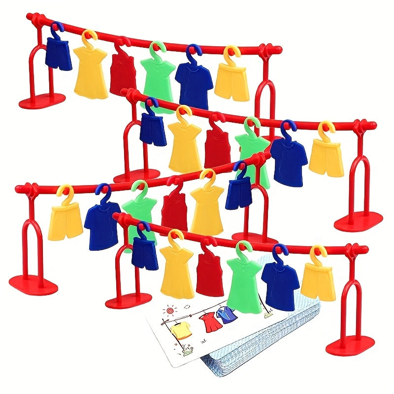 Colorful Plastic Clothes Drying & Puzzle Toys Game