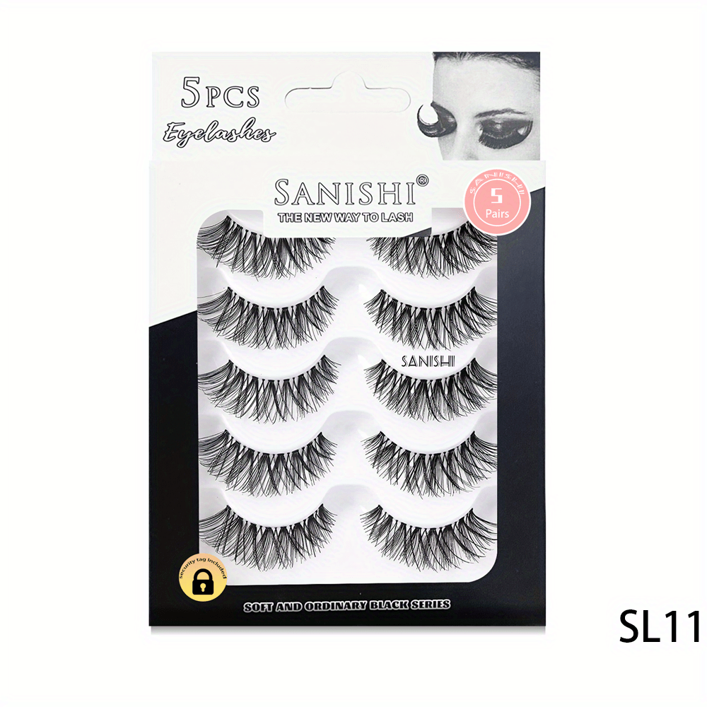 Cat Eye Wispy Lashes Natural Cross Fluffy False Eyelashes