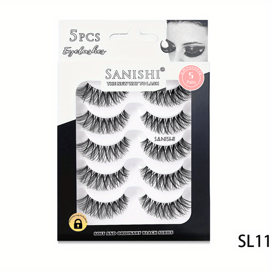 Cat Eye Wispy Lashes Natural Cross Fluffy False Eyelashes