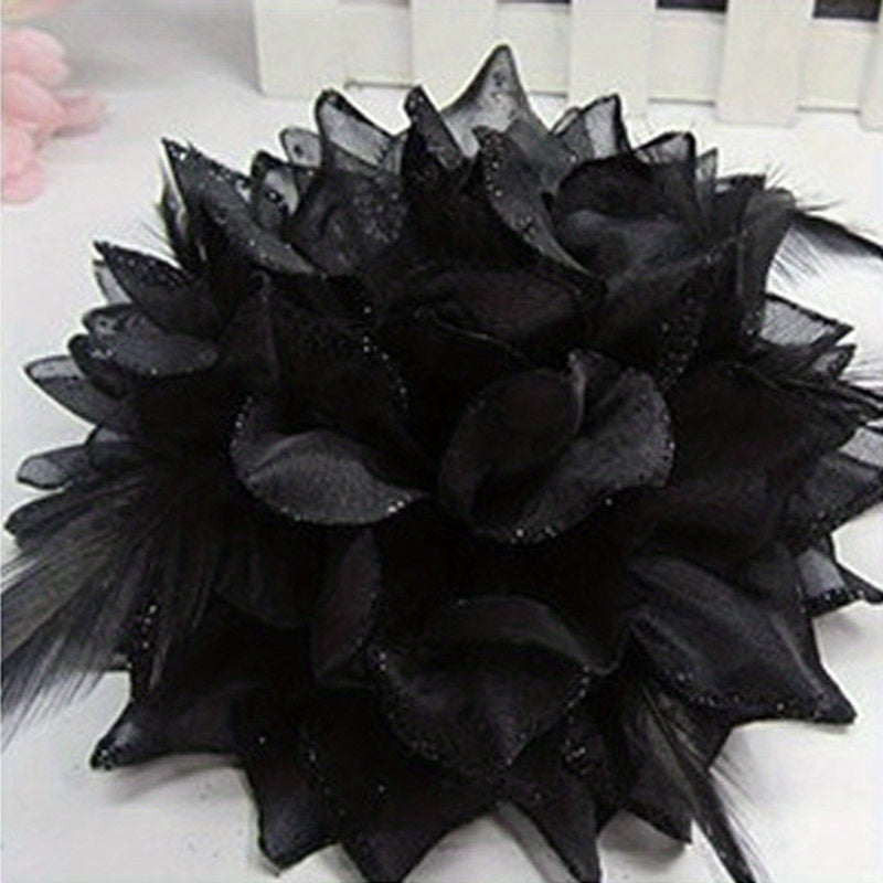 1 Pc Flower Hair Accessories For Bride Wristband Feather Hairpin Women Girls