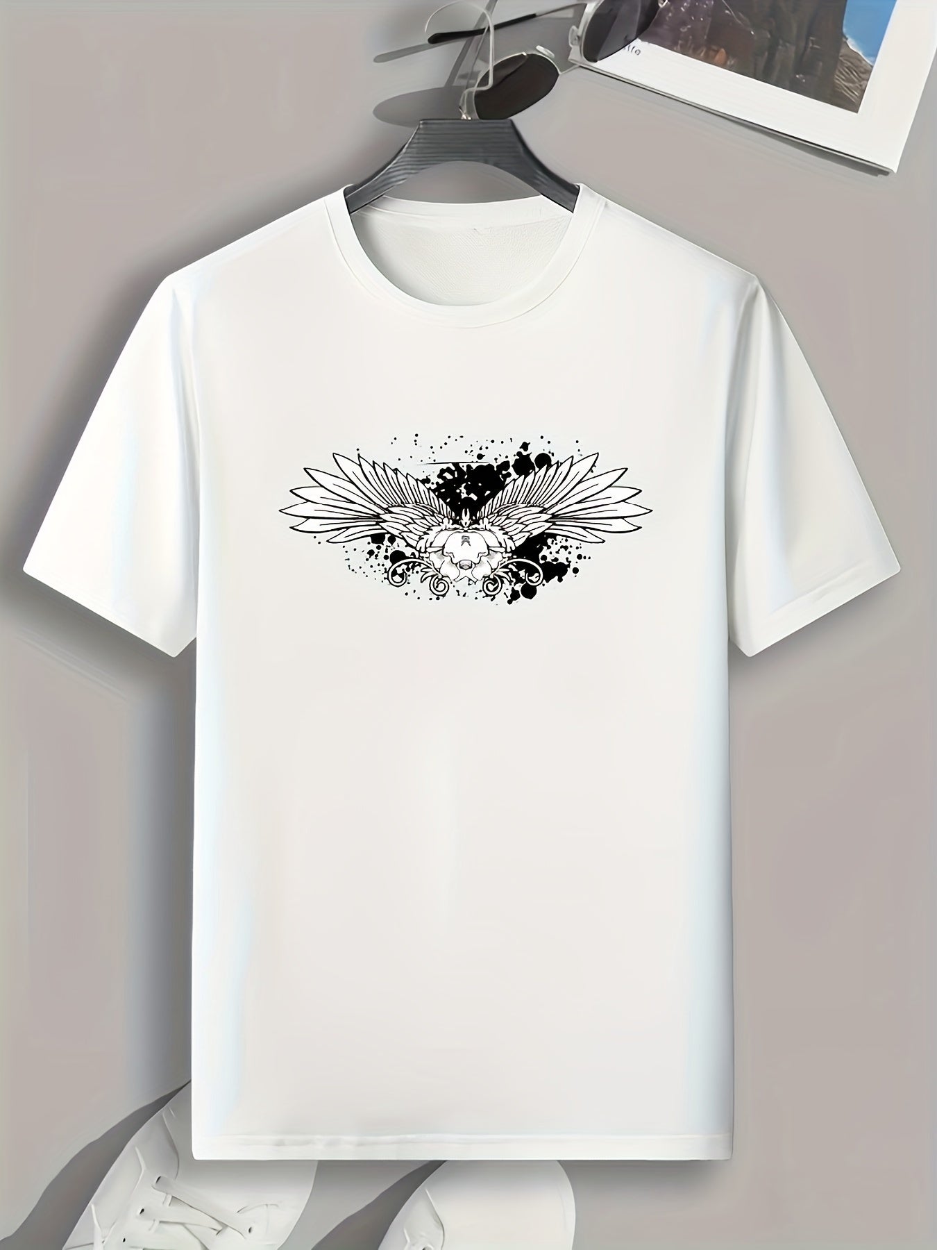 Wings Print Men's Graphic T shirt for Summer