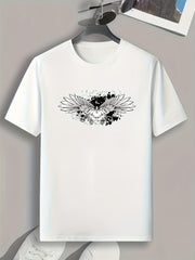 Wings Print Men's Graphic T shirt for Summer