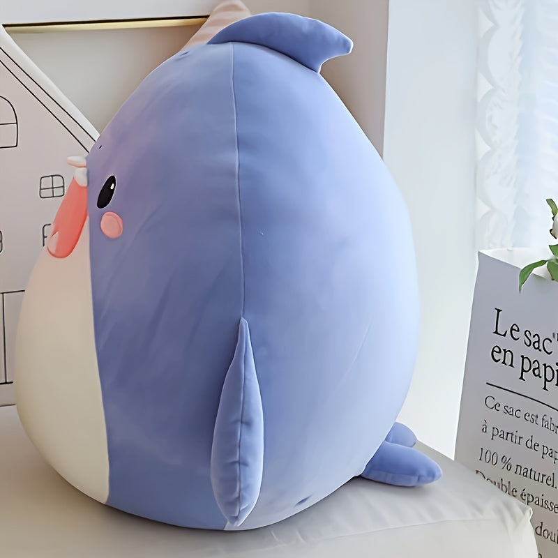 2pcs Shark Plush Dolls Cartoon Animal Shape Soft Stuffed Animals