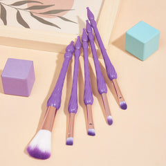 5pc Gourd Handle Makeup Brush Set for Eyebrows Eyeshadow Concealer