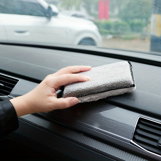 Car Interior Microfiber Sponge 6pcs Double Sided Stain Cleaning Scrub Sponge