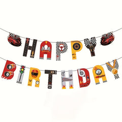1pc Racing Party Banner Ideal Racing Themed Birthday Party Decor
