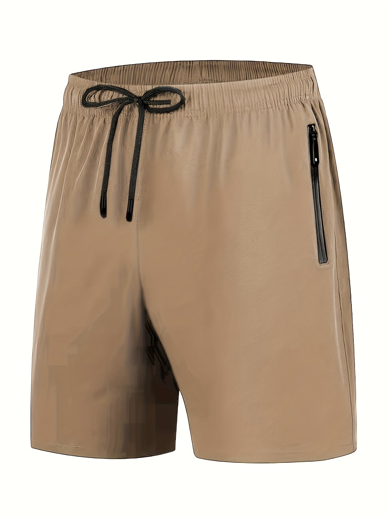 Men's Quick Dry Shorts with Zipper Pockets, Summer Drawstring