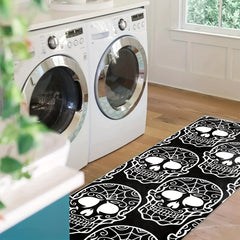 2'X10' Extra Long Skull Runner Rugs Laundry Room Rug Oriental Hallway Rug Runner