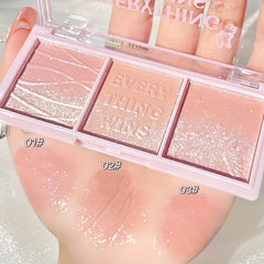 Pearlescent Blush Eye Shadow Highlighter Shimmer Nude Makeup