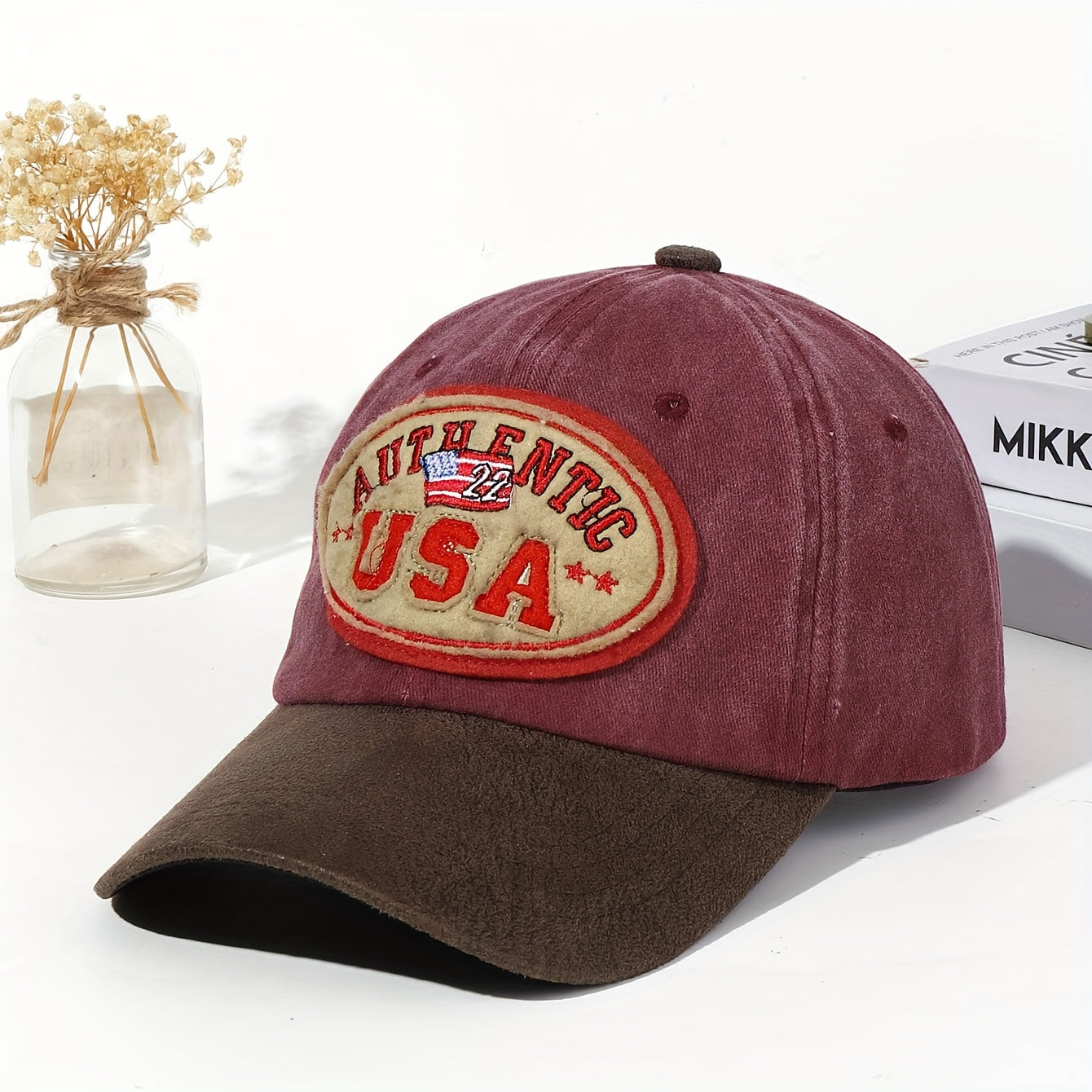 Embroidered Distressed Baseball Cap