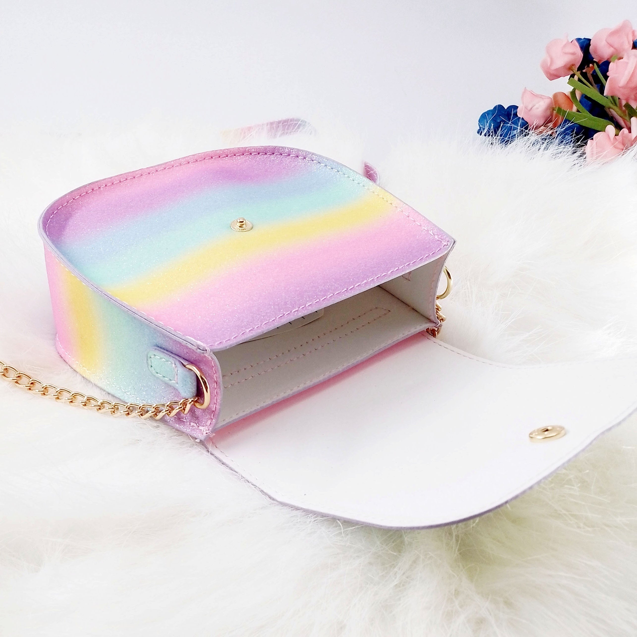 Gradient Glitter Small Crossbody Bag for Girls