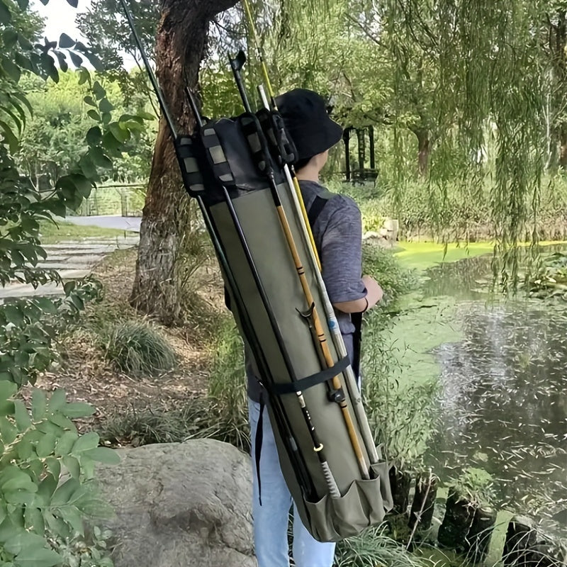 Large Capacity Multifunctional Fishing Bag Foldable Rod Holder