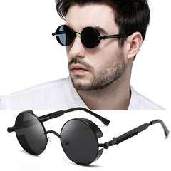 Steampunk Polarized Sunglasses Round Eyewear