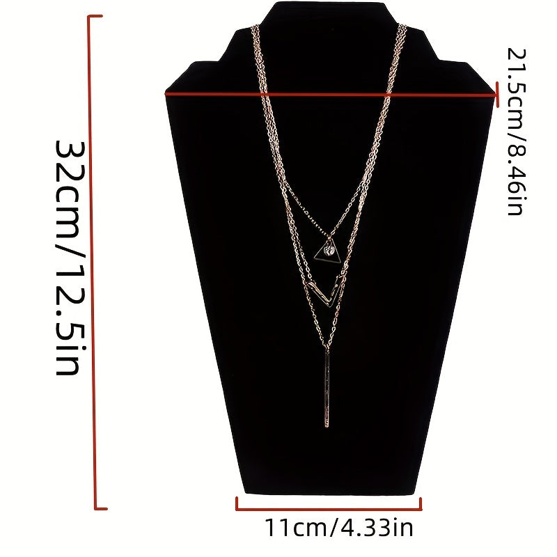 Velvet Jewelry Display Rack Necklace Pendant Earring Ring Display Board
