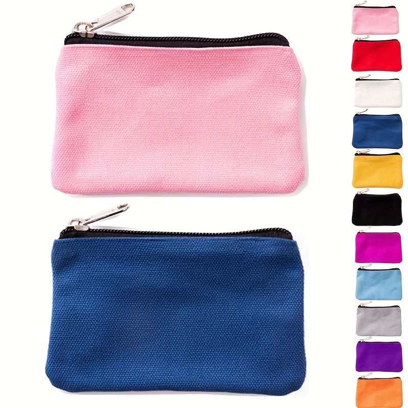 2pcs Canvas Zipper Bags for Makeup Travel