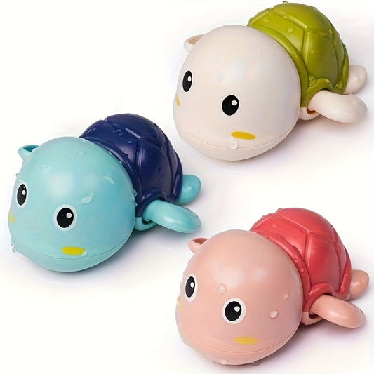 3pcs Swimming Turtles Bath Toys for Toddlers 1-4 Years Green Pink Non Toxic