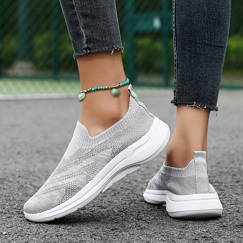 Breathable Flying Woven Shoes Lightweight Non Slip Running Sneakers