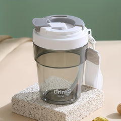 Reusable Coffee Cup with Straw - Hot or Cold Water Cup