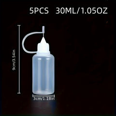 5pcs Squeeze Bottle w/ Needle Tip Glue Bottle DIY Craft Tool