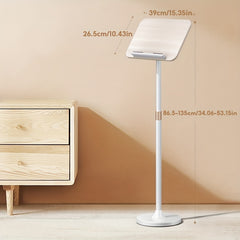 Floor standing Book Stand Standing Lift Reading Bookshelf Desktop Support Rod