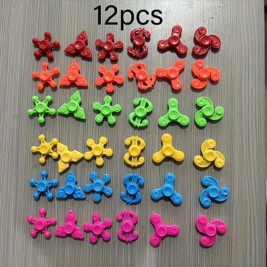 25pcs Mini Finger Spinning Tops Sensory Toy - Educational Christmas Party Favors