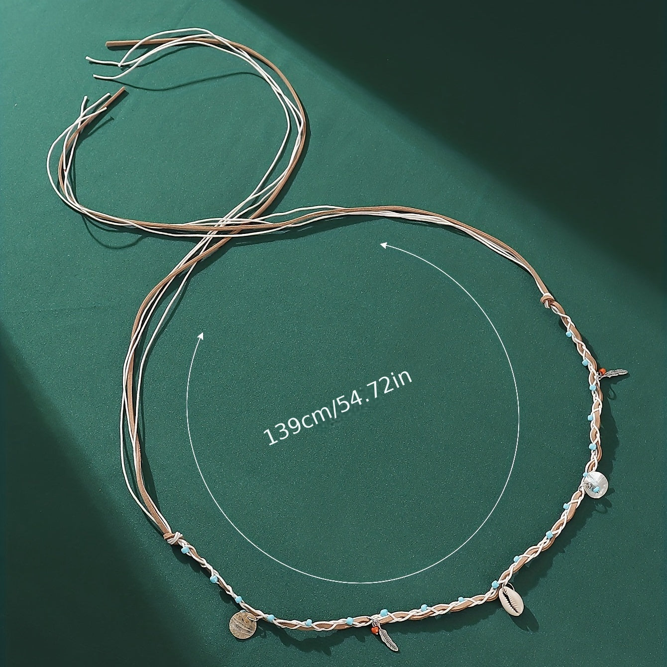 Boho Headband Braids Hair Band With Shell for Women Girls