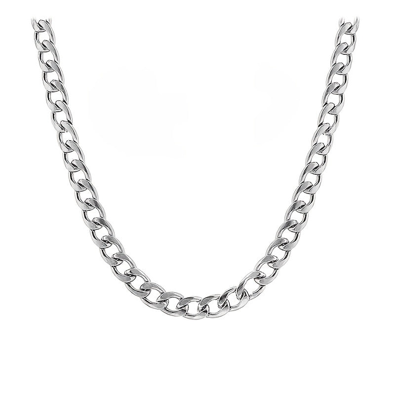 Men's Stainless Steel Cuban Chain Link Necklace Hip Hop Jewelry