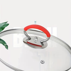 Stainless Steel Glass Cover Pot Accessories Silicone High Temp Anti-Scalding