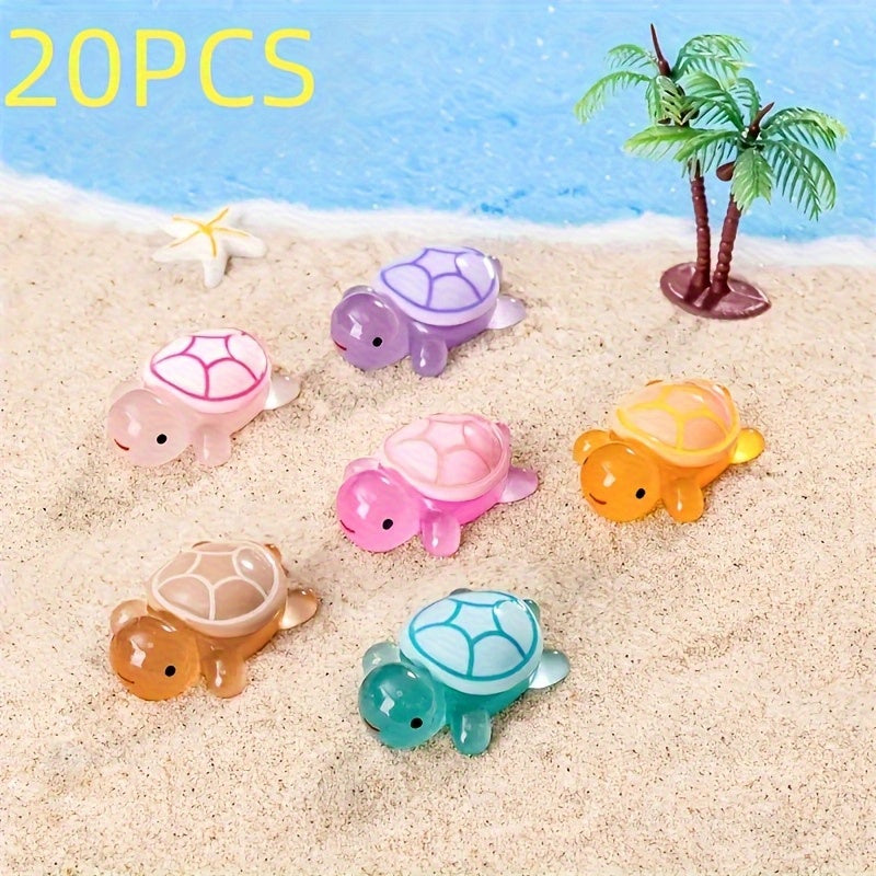 Glowing Turtle Set for Home Decoration and Garden Accessories