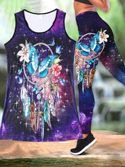 Sporty Tank Top & High Waist Leggings Set