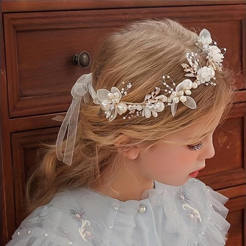 Golden Leaves Bridal Headband with Pearls