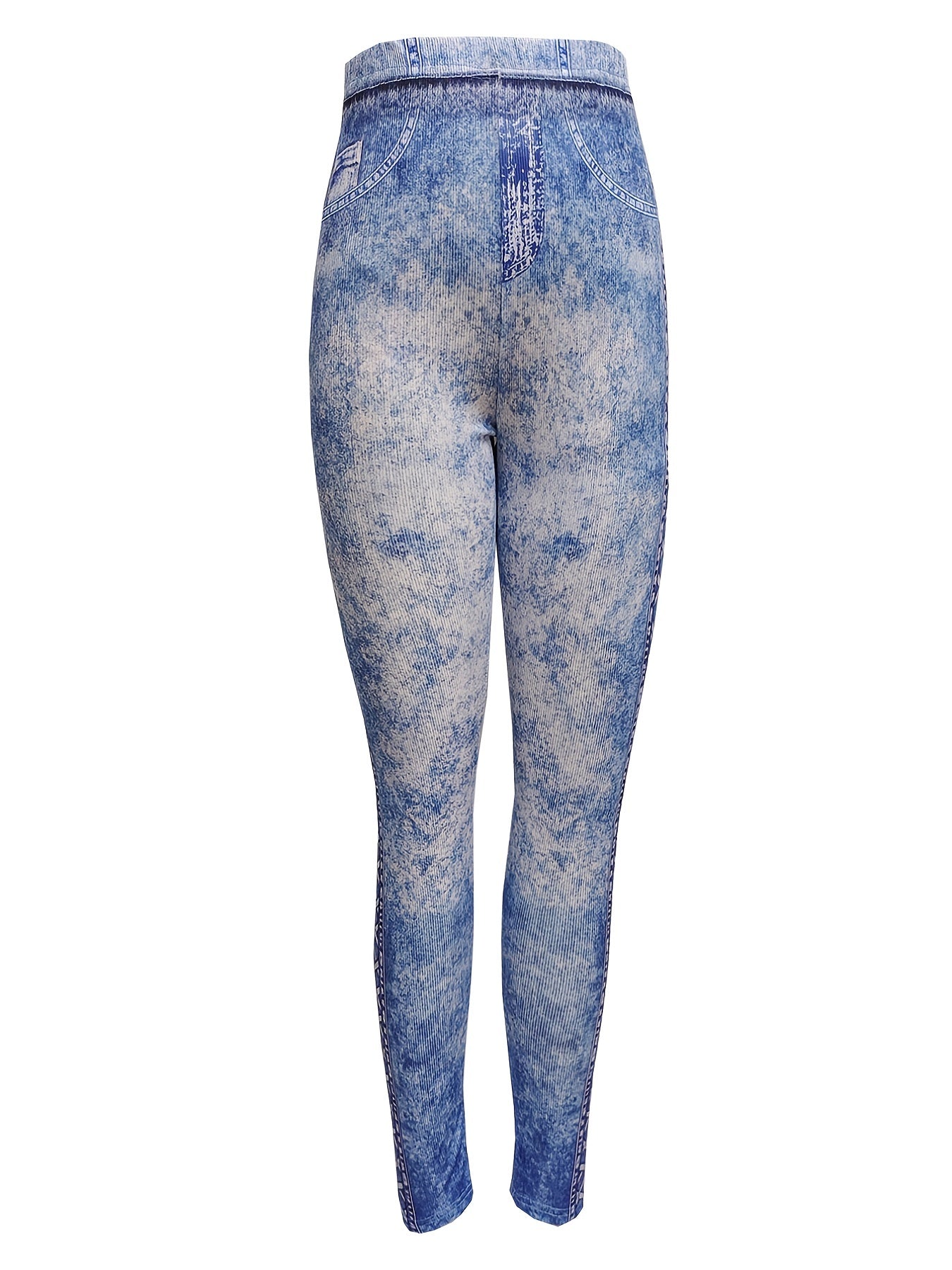 Graphic Print Jeggings Casual Slim Leggings