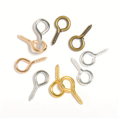 200pcs Alloy Eye Hook Screw Pins for DIY Jewelry Making