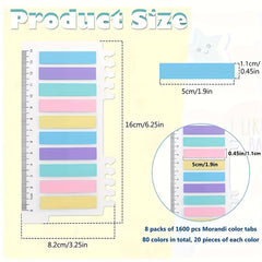 1600 Morandi Transparent Sticky Notes