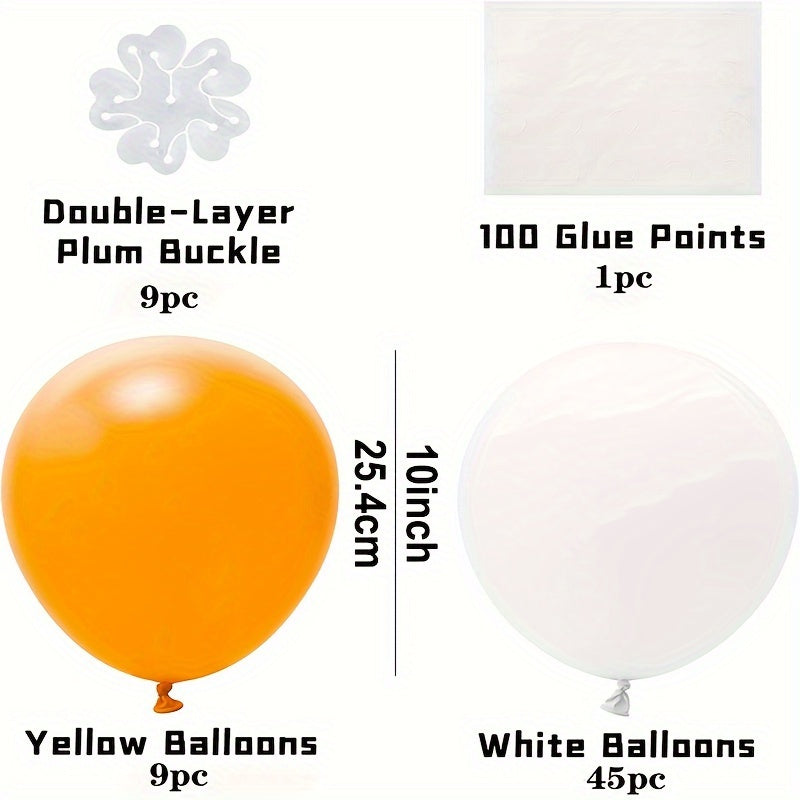 64pcs Daisy Shape Latex Balloon Set for Wedding Birthday Anniversary Graduation