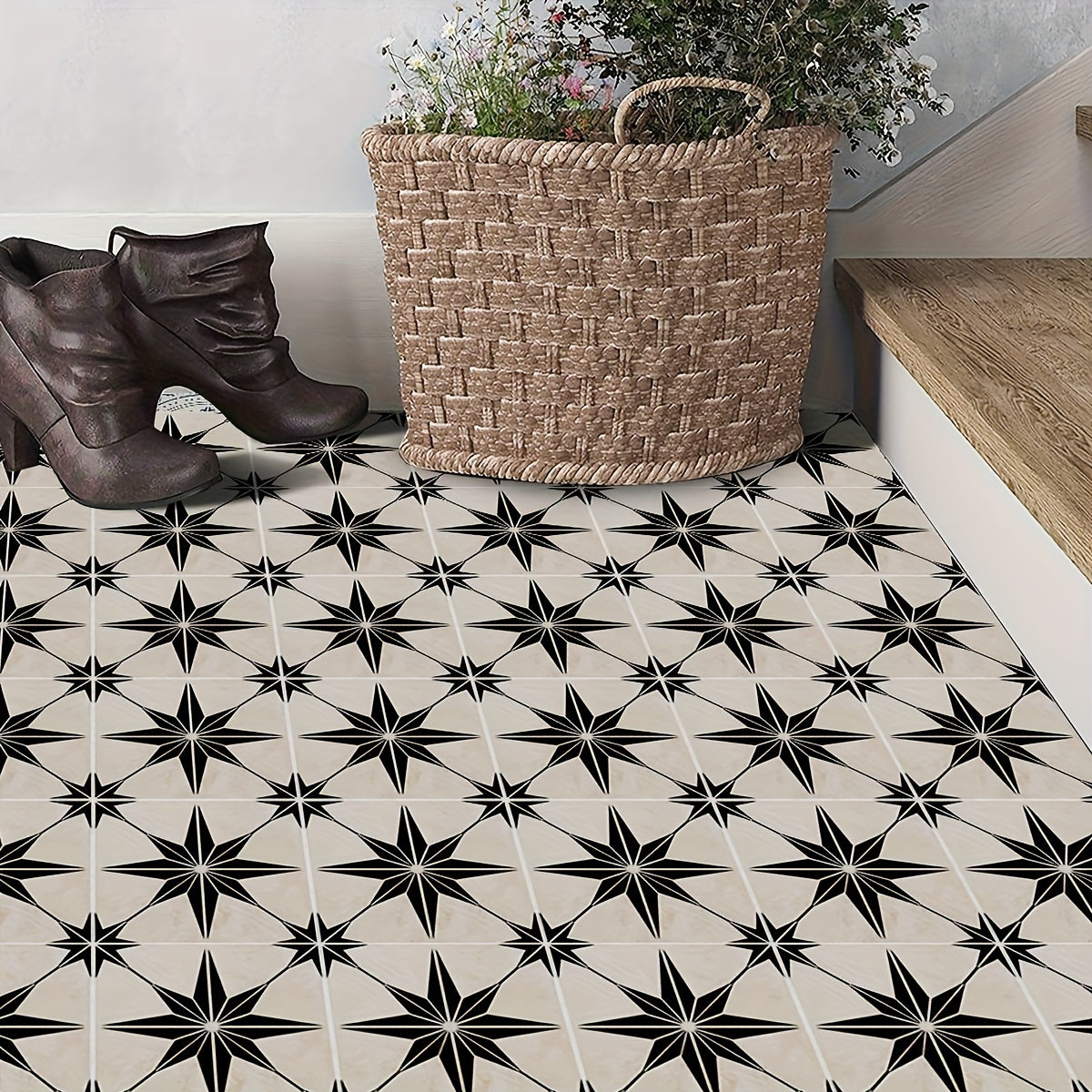 Modern Style PVC Floor Sticker Waterproof Self adhesive Home Decor