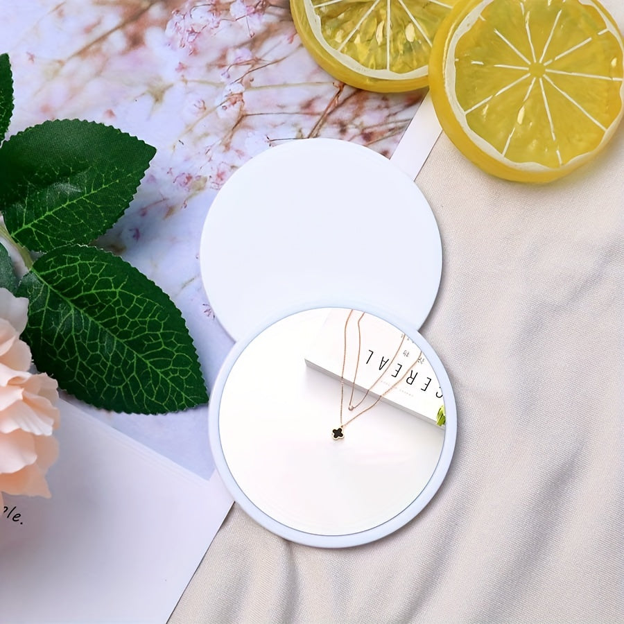 Round Compact Mirror Mini Cosmetic Touch up Mirror For Skincare & Makeup