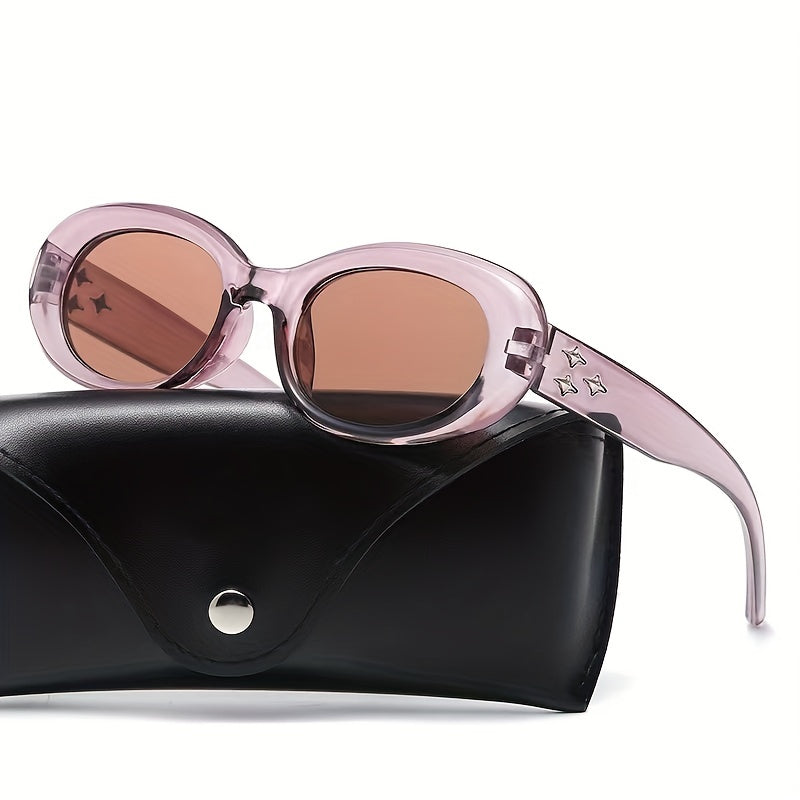 Men's Small Frame Star Rivet Sunglasses UV Protection Decorative Accessories