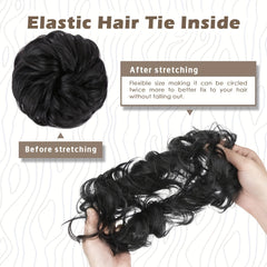 16 Cm Brazilian Human Hair Messy Bun Chignon Extensions