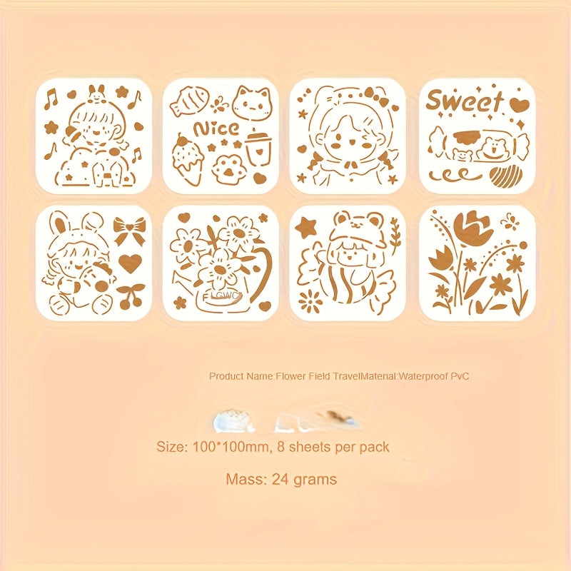 Cartoon Stencil Drawing Template for Holiday Painting DIY Projects