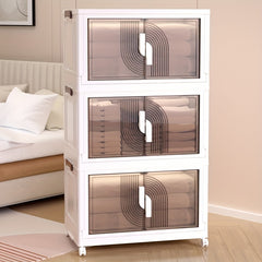 Foldable & Stackable Storage Box with Lid Large Capacity for Living Room