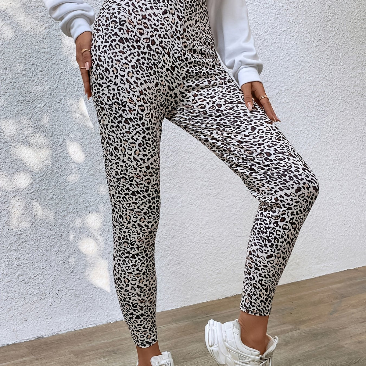 Leopard Print Sports Leggings High Waist Yoga Fitness Pants