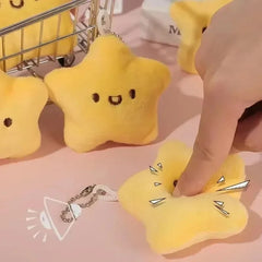 5pcs Plush Star Pendant Dolls Mixed Colors Backpack Charms